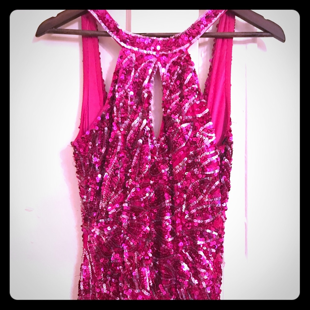 Pink Heavily Sequenced Dress !!!!